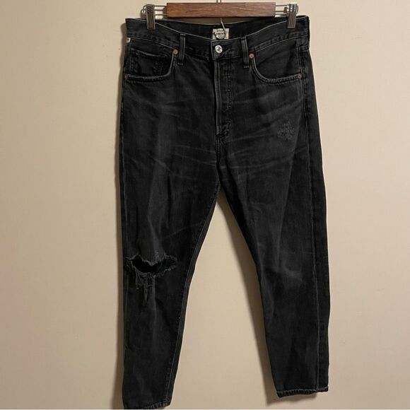 Citizens of Humanity COH Liya High Rise Classic Fit Crop Distressed Jean Size 28 - Picture 6 of 15